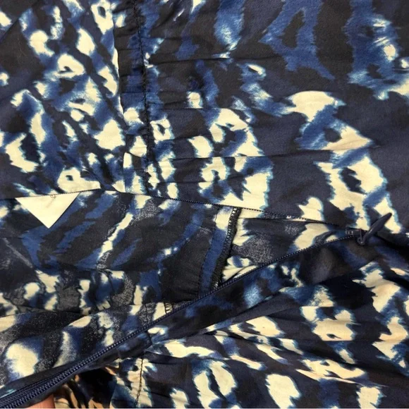 Diane von Furstenberg Nora Midi Dress Tie Dye Tiger Blue/White NWT Size 14 - Picture 13 of 16